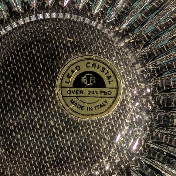 Vintage Ornate Italian Rococo Chrome Lead Crystal Ashtray & Cherub Putti Snuffer - Picture 8 of 8